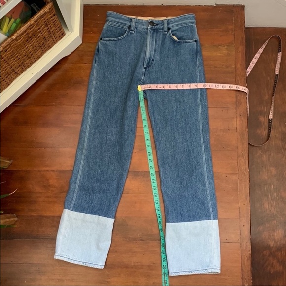 rag & bone Nihon Selv Two Tone High Rise Straight Leg Jean - Picture 10 of 15